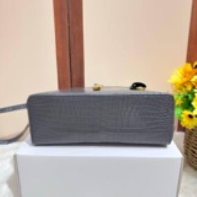 wholesale quality loro piana extra bag l27 alligator crystal grey golden hardware